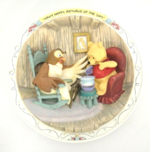 Bradford Exchange Winnie Pooh &amp; Owl Many Happy Returns 3D Plate Mint w Box - £11.86 GBP