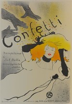 Toulouse Lautrec Confetti Vintage Poster Fine Art Lithograph S2 - £395.68 GBP