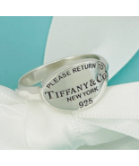 Size 5 Please Return to Tiffany &amp; Co Oval Signet Ring in Sterling Silver - $189.00