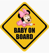 Baby on Board Sticker Mouse Minnie Vinyl Decal Car Truck - £2.78 GBP+