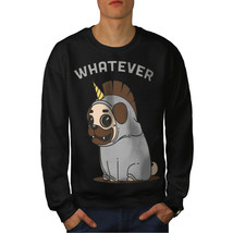 Wellcoda Whatever Dog Unicorn Mens Sweatshirt, Funny Casual Pullover Jumper - £23.74 GBP+