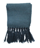 LISBETH MULCAHY The Weavers Shop Ireland Blue Wool SCARF Dingle Kerry 54... - $42.75