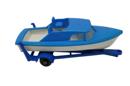 Lesney Matchbox Series No 9 Bertram Boat &amp; Trailer Diecast Made in England - $329.57 MXN
