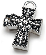 Prayer BoX metal Charm Cross Antique Silver - €17,52 EUR