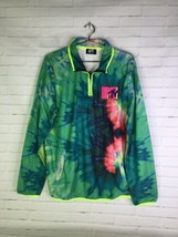 MTV Music TV Tie Dye 1/4 Zip Fleece Pullover Sweatshirt &amp; Pockets Men&#39;s ... - £27.68 GBP