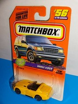Matchbox 1998 Super Cars Series 8 #56 Dodge Viper Yellow - £3.11 GBP