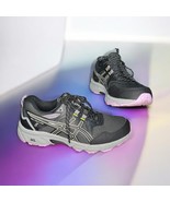 Asics Gel Venture 8 Sneakers Running Shoes Women Size 8 Black- Gray Purp... - $28.05