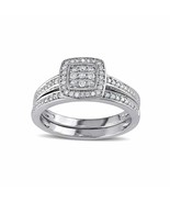 1/4 KT Brillante Taglio Moissanite 925 Argento Sterling Grappolo Halo Sp... - €300,61 EUR