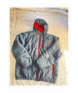 NFL Pro Line Houston Texans Puffer Jacket Men’s Large Black Red Hooded - $824.53 MXN