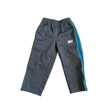 Vintage Nike Boys Toddler Size 2T Gray Blue Green Stripe Track Pants Swe... - $19.79