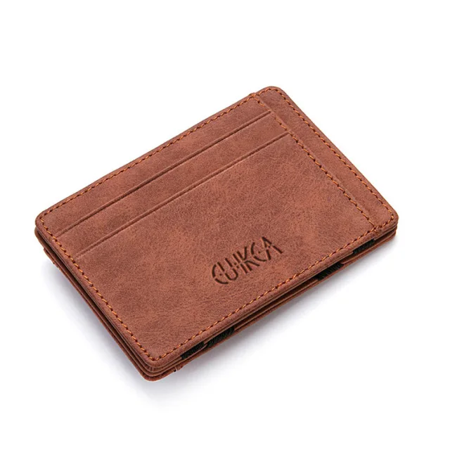 Ultra Thin 2022 New Men Male PU Leather Mini Small Magic Wallets Zipper Coin Pur - $62.92