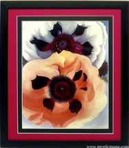 Poppies Flower Georgia O'keeffe Flower Art Framed Poster - $65.00