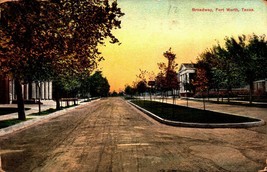 cir. 1910 - Broadway Fort Worth TX Antique Postcard-BK31 - £3.56 GBP