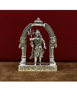 925 silver hindu idol god Shiva statue, figurine,puja article home templ... - $188.72 CAD