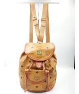 MCM Visetos Leather/Cotton Backpack Unisex Cognac - €153,52 EUR