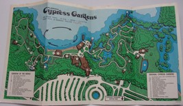 Vintage Florida Cypress Gardens Map Brochure 1978 - $2.99