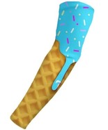 Sky Blue Ice Cream Cone Drip Sprinkles Football Baseball Compression Arm... - €8,63 EUR