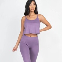 New Capella Purple Set of Leggings &amp; Cami Top - £13.64 GBP