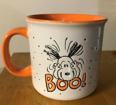Snoopy Cup Mug Halloween OVER-SIZE New Orange And Cream Color - £12.82 GBP