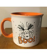 SNOOPY CUP MUG HALLOWEEN OVER-SIZE NEW Orange and Cream Color - £12.48 GBP