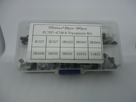 200Pcs TO-92 Transistor Pack Kit Set Bipolar 10 Values BC337 S8050 S8550 A1015 - £13.37 GBP