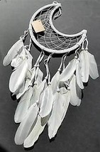 8 1/2&quot; Half Moon White Dream Catcher - £23.46 GBP