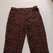 LOFT Womens Brown/Black Leopard Print High Waist Skinny Corduroy Pants 8 (30×29) image 14