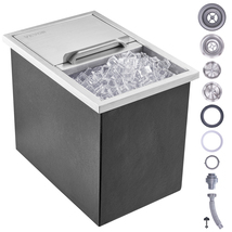 VEVOR Drop in Ice Chest Stainless Steel 18x12x14.5 in 28 qt Sliding Cover - $199.99