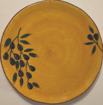 SAPARNA Olio Toscana Yellow Olives Ceramic Stoneware Retired Dinner Plat... - $9.35