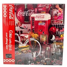 Coca-Cola Jigsaw Puzzle 2000 Piece By Springbok 34x42 Vtg Ad Collage - £23.45 GBP