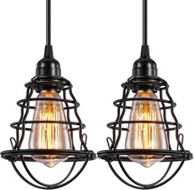 Innoccy Edison Hanging Cage Pendant Lights For Kitchen And Home Lighting With - £30.11 GBP