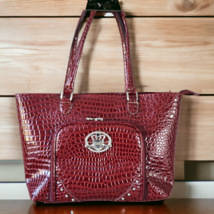 Kathy Van Zeeland Fabulous Large Red Mock Croc PVC Shoulder Tote Bag - $59.40