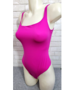 SKIMS Fits Everybody Neon Pink Square Neck Sleeveless Bodysuit Size Large - $62.99