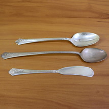 Oneida Heirloom Damask Rose Sterling Silver Flatware Set of 3 - £91.41 GBP