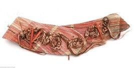 Stijfselkissie Marijke Benedict  Vintage Belt  Peach Pink Coral Beautifu... - $53.46
