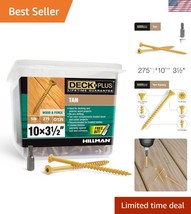 Tan Ceramic Coated Deck Screws - 275 Count, 3-1/2&quot; for Outdoor Projects - $54.00