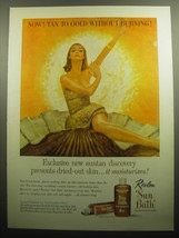 1958 Revlon Sun Bath Lotion Ad - Now! Tan to gold without burning - £14.44 GBP