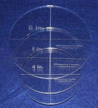 Circle Template 3 Piece Set. 4&quot;,5&quot;, 6&quot; - Clear  1/4&quot; Thick - $29.36