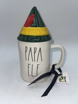 Rae Dunn PAPA ELF Mug with Hat Topper HTF New - £14.63 GBP