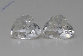 A Pair Of Heart Natural Mined Loose Diamonds (0.92 Ct I Si1-si2 Clarity) - £1,353.25 GBP