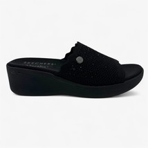 Skechers Pier Lite Light Essence Black Womens Sandal Martha Stewart Slip-On - £35.56 GBP