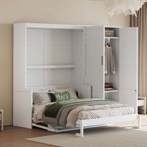 White Queen Murphy Bed w/ Closet - $1,524.99