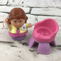 Fisher Price Little People Mother Figure With Pink High Chair Lot-2 Toys... - $9.89