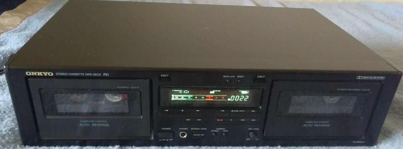 ONKYO Dual Stereo Cassette Tape Deck TA-RW311  No Remote - £71.12 GBP