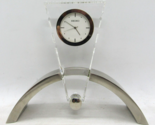 1970s Seiko QHG008S Ribbed Glass Contemporary Desk Clock  - $34.65