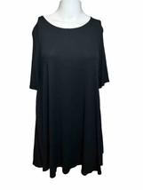 Eileen Fisher Blouse Womens Size Small Black T-Shirt Flowy Casual Workwear - £15.09 GBP