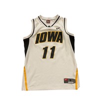 Nike Team Iowa Hawkeyes #11 NCAA Basketball Jersey White Men&#39;s Small - $455.58 MXN