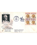First Day Cover - Champion of Liberty Simon Bolivar 8c - £4.68 GBP