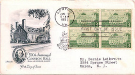 First Day Cover - 200 Anniversary Gunston Hall - 3c - $3.99