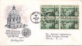First Day Cover -100 Anniversary Minnesota Statehood 3c - £3.12 GBP